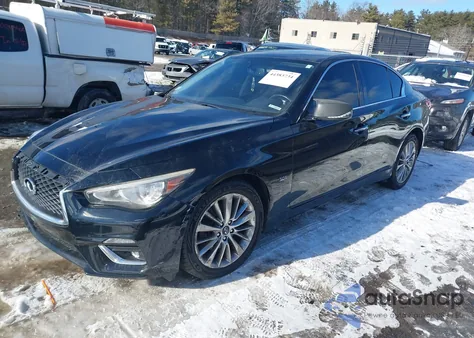 2018 Infiniti Q50 3.0T Luxe z USA, uszkodzony, nr VIN JN1EV7ARXJM437952